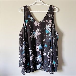 Lane Bryant Chiffon Double Layer Swing Tank 26
